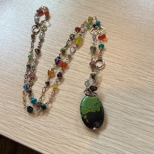 Colorful stone necklace